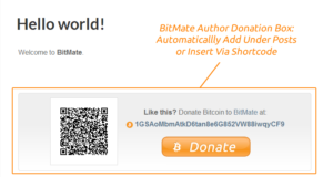 Bitmate Author Donations Example